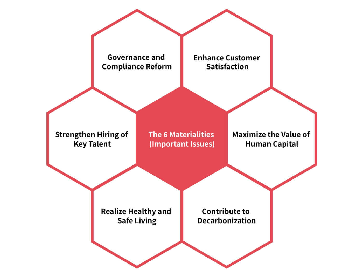 The 6 Materialities (Important Issues)